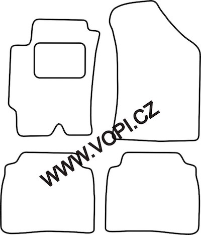 Přesné gumové koberce béžové / šedé Hyundai Elantra 2000 ->